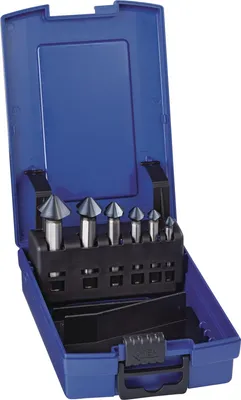 Productafbeelding van Kegelslijperset DIN 335C, 90 graden, 6,3-20,5 mm, HSS Nano, 6-delig, in koffer. TECWERK