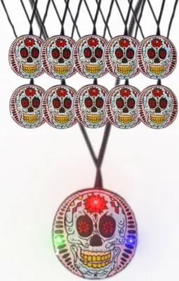 Produktbild von Halloween - LED Blinky Kette - Dia De Los Muertos (10 Stück)
