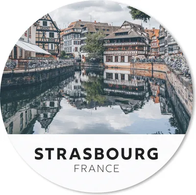 Produktbild von MuchoWow® Mauspad Mousepad Frankreich - Wasser - Häuser 50x50 cm - Mousepads - Maus Mat - Pad - Mausunterlage - Vinyl