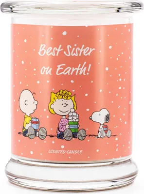 Obrázek produktu pro Aromatická svíčka Peanuts ve skleněné dóze - voňavý dárek