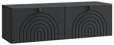 Image de Meuble TV mural Noir 98 x 31 x 30 cm Bois d'ingénierie