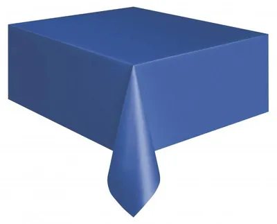 Produktbild von Blaue Plastik-Tischdecke, abwaschbar, ca. 137 x 274 cm, für Innen- und Außenbereich