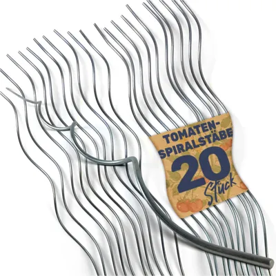 Produktbild von Tomatenspiralstäbe Rankhilfe Tomatenpflanzen Pflanzstab Rankstäbe 110 cm, Menge:20
