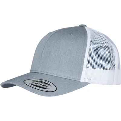 Produktbild von FLEXFIT 6606T | Retro Trucker 2-Tone Cap / Kappe / Mütze / Hut - Farbe: Heather Grey/White - Größe: One Size
