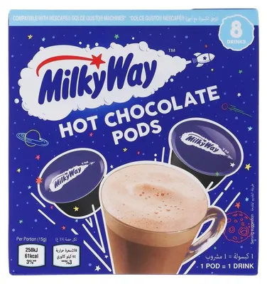 Produktbild von Heiße Schokolade Kapseln kompatibel mit NESCAFÉ® Dolce Gusto® Milky Way, 8 Stk.