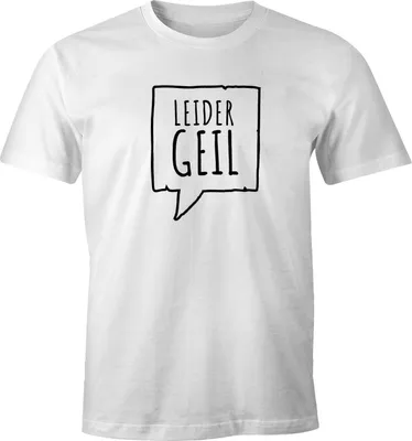 Produktbild von Herren T-Shirt Leider Geil FunShirt Moonworks® weiß 4XL