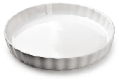 Image de Mondex | Moule à quiche - 26 cm - Blanc - Porcelaine - Idéal pour quiches et soufflés - Lavable au lave-vaisselle