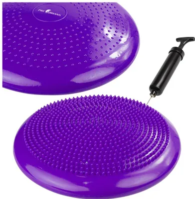 Produktbild von Sensomotorisches Kissen 34 cm Rücken Training gleichgewichtskissen + Pumpe Violett