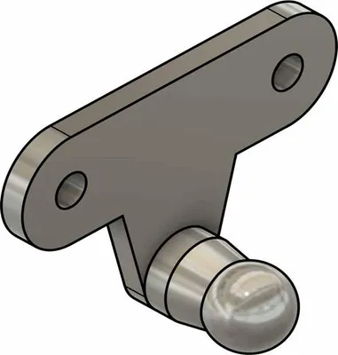 Obrázok produktu pre Plynová pružina Držiak Doska Upevnenie Prídavné diely pre 10 mm guľovú hlavicu 90° 7592TM do 450 N - 2
