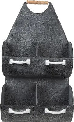 Produktbild von Clayre & Eef Wandregal 35x41x66 cm Grau Weiß Metall