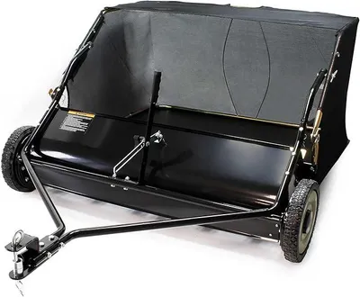 Produktbild von Rasenkehrmaschine mit 96 cm Kehrbreite, Rasenkehrer für Aufsitzmäher, Laubsammler mit 340 l Auffangnetz Laubkehrmaschine für Rasentraktor