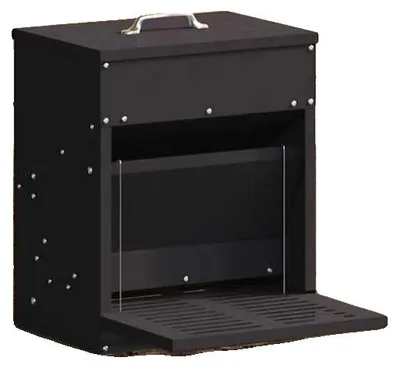 Zdjęcie produktu dla Automatyczny podajnik paszy dla kur, pojemność 10 kg, wykonany ze stali, wymiary: 33 cm x 42 cm x 40 cm, odporny na warunki atmosferyczne, przeznaczony do użytku wewnątrz i na zewnątrz