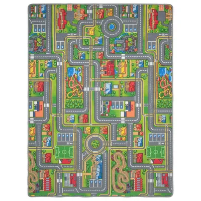 Produktbild von e-floor Spielteppich Stadtstraßen - Bunte Fantasiewelt für Kinder, idealer Spielplatz, pflegeleicht, 200x300 cm
