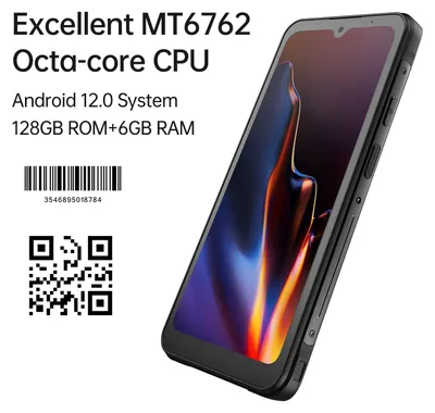Produktbild von Handheld-PDA für Android 12, PDA-Terminal mit 1D-/2D-/QR-Barcode-Scanner, Unterstützung für 2G/3G/4G, Dualband-WLAN, Bluetooth mit NFC-Funktion, Touchscreen für