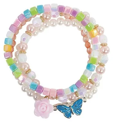 Produktbild von Pearly Butterfly Armband, 4er Set - Kinderschmuck