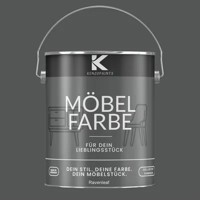 Produktbild von Kenzopaints 2,5Liter Möbelfarbe Möbellack Buntlack Farbraum - Ravenleaf