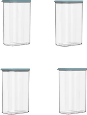 Produktbild von MEPAL | Modula Vorratsdosen-Set | 2000 ml | Nordic Green | ideal für trockene Lebensmittel | 4-teiliges Spar-Set | Frischhaltedose