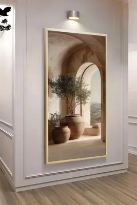 Productafbeelding van Wallity, elegante MDF-schilderijen met een lijst van 100% massief hout, 70 x 33 cm