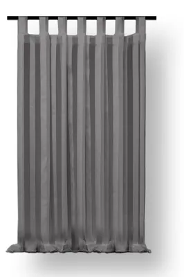 Produktbild von Voile Vorhang grau Schlaufen Isa 140x145 cm halb transparent Gardine