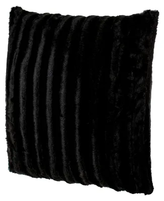 Produktbild von Exklusives Fellkissen in Schwarz - Fellimitat/Nerzoptik - Größe: 50x50 cm - besonders weich und kuschelig