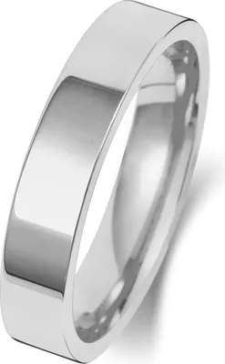 Produktbild von Schwerer Platin 950 4mm Flach Court Form Herren/Damen - Trauring/Ehering/Hochzeitsring, 65 (20.7); TRS15161PT950RSW