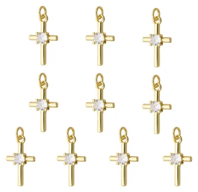 Produktbild von Set von 10 Kreuzanhängern für Schmuck