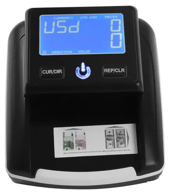 Produktbild von Geldscheinprüfer - Falschgelddetektor - LED Display - Magnetische MG Erkennung für USD & EUR - Hintereinzug - EU Stecker - Schwarz