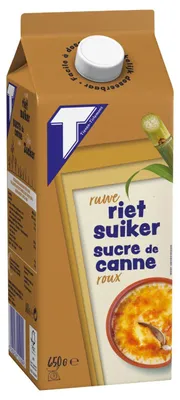 Obrázek produktu pro Tiense Ruwe Rietsuiker 650 g – Přírodní nerafinovaný třtinový cukr na pečení a vaření