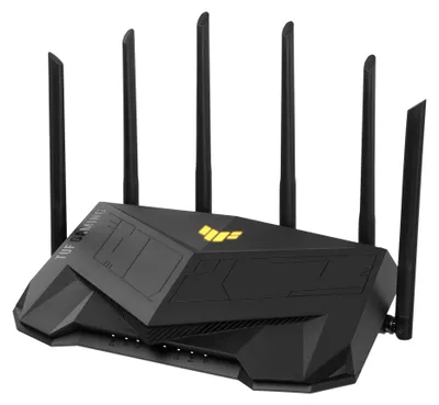 Zdjęcie produktu dla ASUS TUF Gaming AX6000 (TUF-AX6000), Wi-Fi 6 (802.11ax), Dual-band (2.4 GHz/5 GHz), Przewodowa sieć LAN, Czarny, Router biurkowy