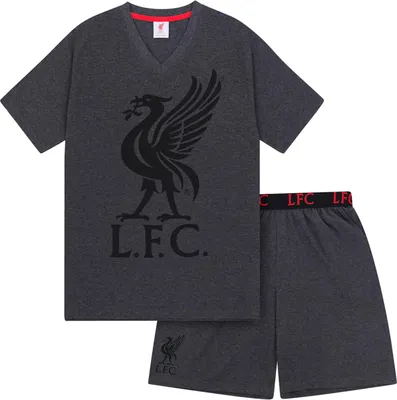 Image de Liverpool FC - Pyjama avec short pour homme GF708 (XL) (Gris)