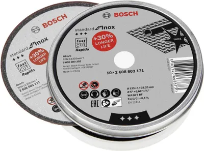 Obrázek produktu pro Bosch Standard pro INOX WA 60 T BF - řezný kotouč - 125 mm (balení po 10 ks)