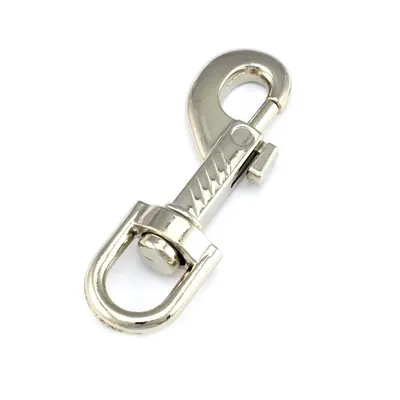 Produktbild von 2 Bolzenkarabiner mit Wirbel 82 x 29mm 3/4"Zoll Haken vernickelt