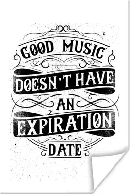 Produktbild von MuchoWow® Poster Musik - Retro - Briefe - Zitat 80x120 cm - Papierdruck