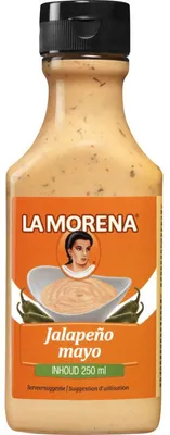 Immagine prodotto di La Morena Maionese con Jalapeño, 250 g - Maionese piccante per panini e hamburger