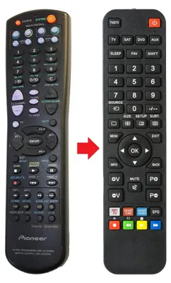 Produktbild von Fernbedienung passend für PIONEER S-DV55SW-K | S-DV55SW-Q | SDV55STK