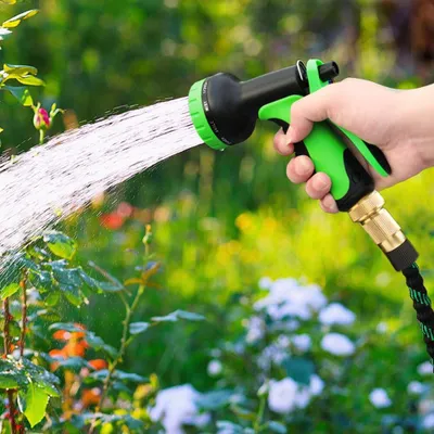 Produktbild von Flexibele Gartenhose - 15 m, knickfrei, multifunktional - blauw