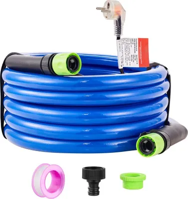 Image de Tuyau d'eau chauffé pour camping-cars - 4,6m de tuyau d'eau potable - 96W antigel - Idéal pour le camping et les activités de plein air