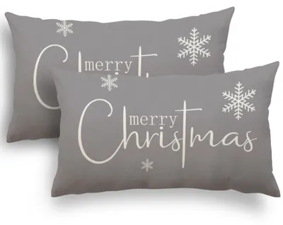 Produktbild von Kissenbezug 30x50 cm Weihnachten Leinen-Mischgewebe 2er Set