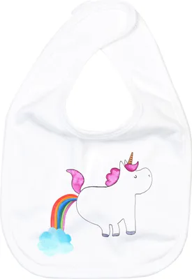 Produktbild von Mr. & Mrs. Panda Lätzchen Einhorn Pupsen - Weiß - Geschenk, Glitzer, Freundin, Unicorn, Sabberlätzchen, Babylätzchen, Schlabberlatz, Regenbogen, Lustig, Sabber, Für Babys