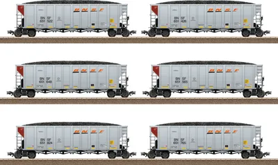 Image de Trix Track H0 24911 US Hopper Car-Set BNSF