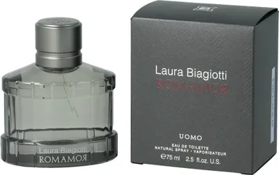 Produktbild von Laura Biagiotti RomamoR Uomo, Männer, 75 ml, Nicht nachfüllbare Flasche, Schwarzer Pfeffer, Kardamom, Muskatnuss, Lavendel, Sandelholz, Bernstein, Moschus, Tonka-Bohne, Vetiver