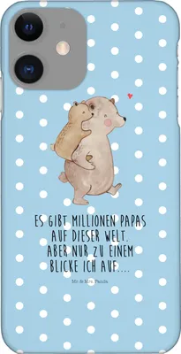 Produktbild von Mr. & Mrs. Panda Iphone 11 Handyhülle Papa Bär - Blau Pastell - Geschenk, Vatertag, Onkel, Geburtstag, Smartphone Hülle, Handy Schutzhülle, Bruder, Cover
