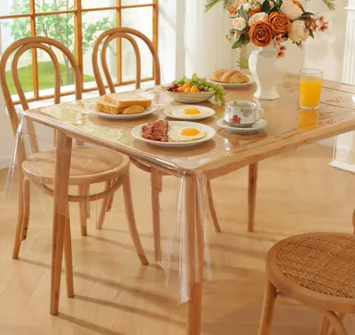 Tafelfolie transparent 140x180 cm, PVC, abwaschbar, 0,13 mm