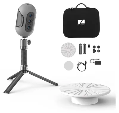Zdjęcie produktu dla skaner 3DMakerpro Mole 3D ze statywem Dokładność 0,05 mm, rozdzielczość 0,1 mm 10 FPS Skanowanie czarnych obiektów z soczewkami przeciwwstrząsowymi, skaner 3D 15-1500 mm