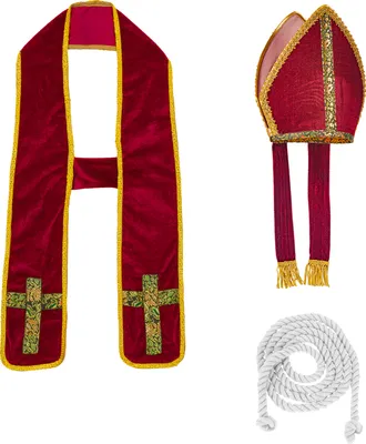 Produktbild von Nikolaus Kostüm - Weihnachtsmann -Bischof Nikolauskostüm Gr. S-XXL Gr. L/XL