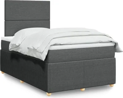 Produktbild von Eleganten-Stil Boxspringbett mit Matratze Dunkelgrau 120x200 cm Stoff,84,2 Kg cloris2112662