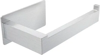 Immagine prodotto di Portarotolo senza forature, portarotolo autoadesivo - Portarotolo in acciaio inossidabile da parete per il bagno, argento