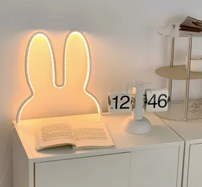 Produktbild von 360Home USB-Stecker Kinder dekorative kreative Kaninchen Nachtlicht Weiß