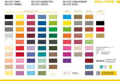 Produktbild von Poli-Tape Color Card Poli-Flex Standard Colors