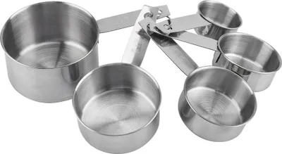 Produktbild von 5er Set Edelstahl Anti Rost Messbecher Löffel Backen Kochen Werkzeug